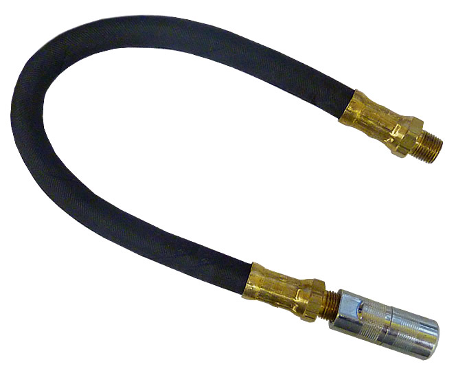 12 INCH GREASE GUN HOSE WITH COUPLER