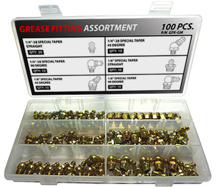THREAD FORMING GREASE FITTING ASSORTMENT KIT