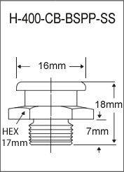 3/8"-19 BSPP Stainless Steel Fitting