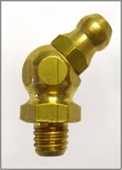 6MM X 1MM 45 DEGREE BRASS GREASE FITTING